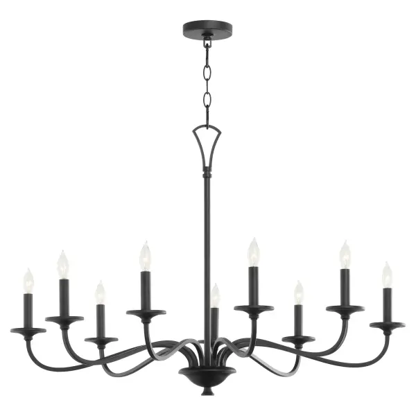 Maryse 9-Light Chandelier in Matte Black - Image 1