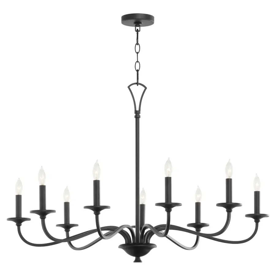 Maryse 9-Light Chandelier in Matte Black - Image 1
