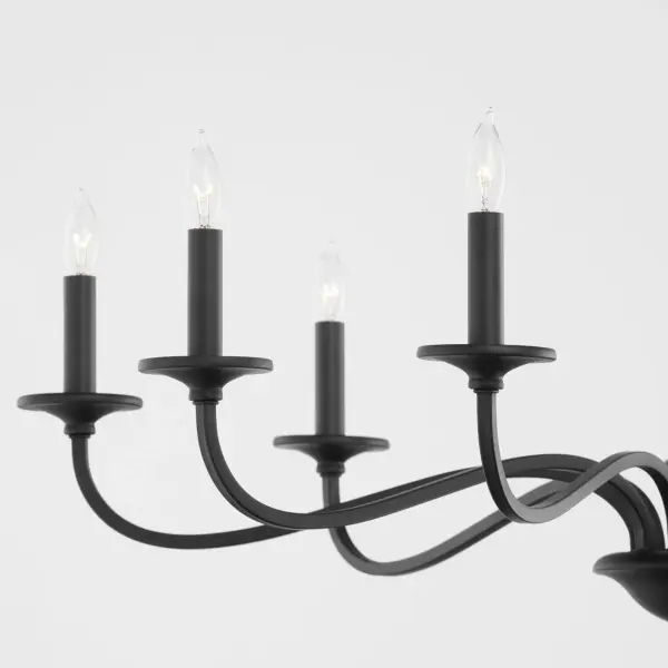 Maryse 9-Light Chandelier in Matte Black - Image 2