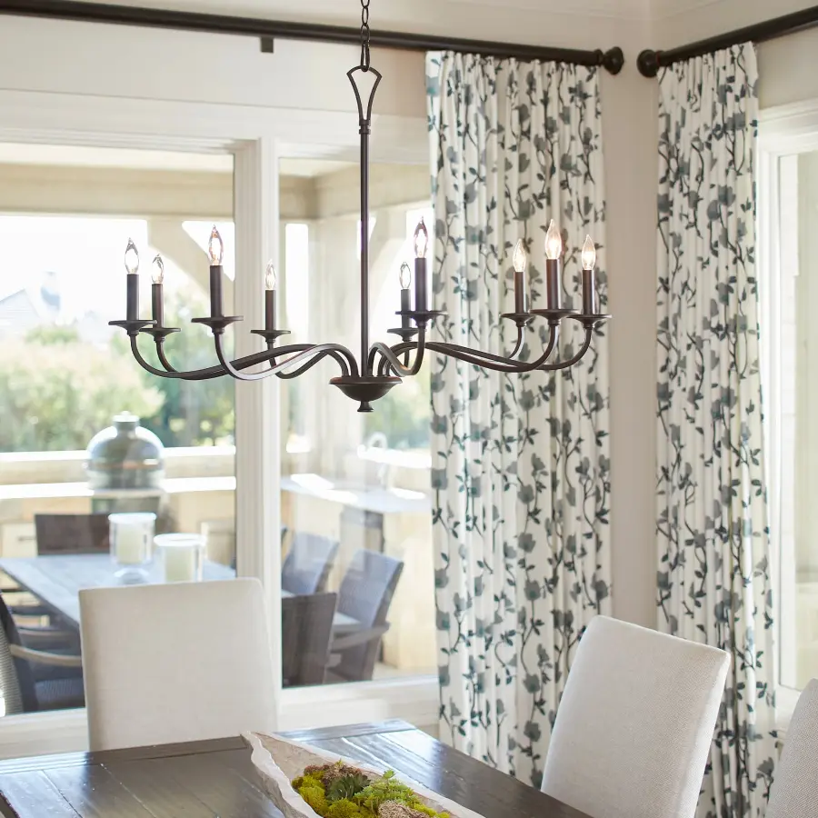 Maryse 9-Light Chandelier in Matte Black - Image 4