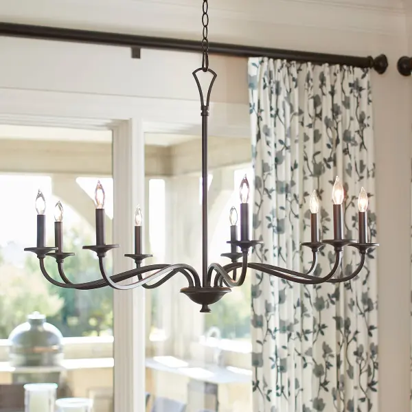 Maryse 9-Light Chandelier in Matte Black - Image 6