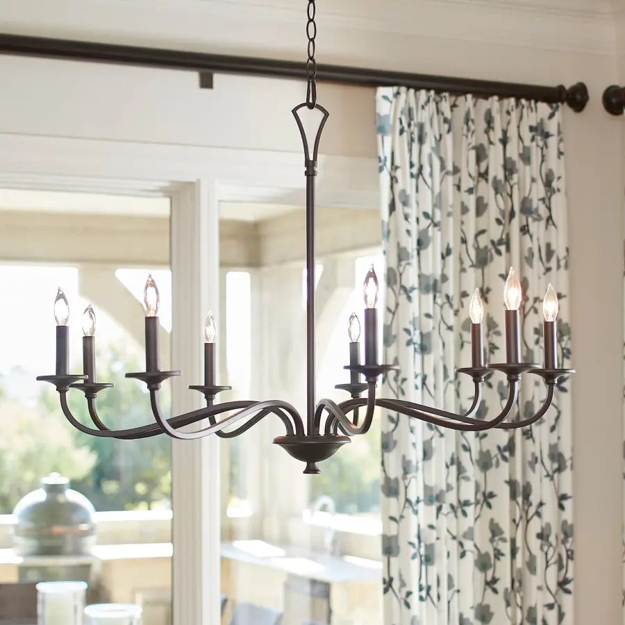 Maryse 9-Light Chandelier in Matte Black - Image 6