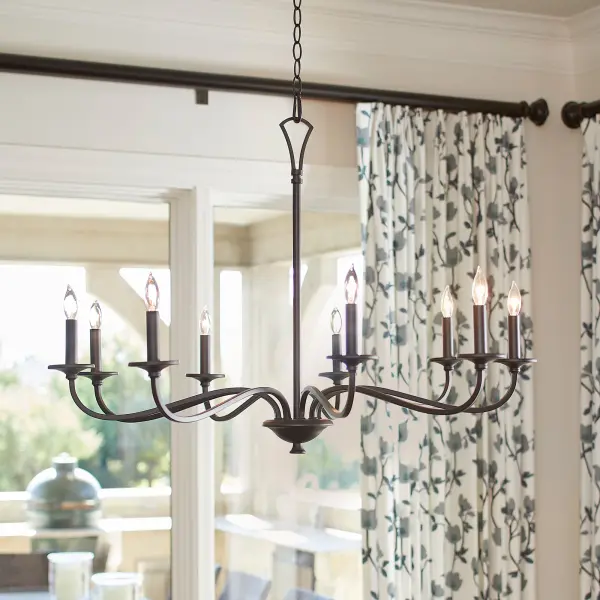 Maryse 9-Light Chandelier in Matte Black - Image 7