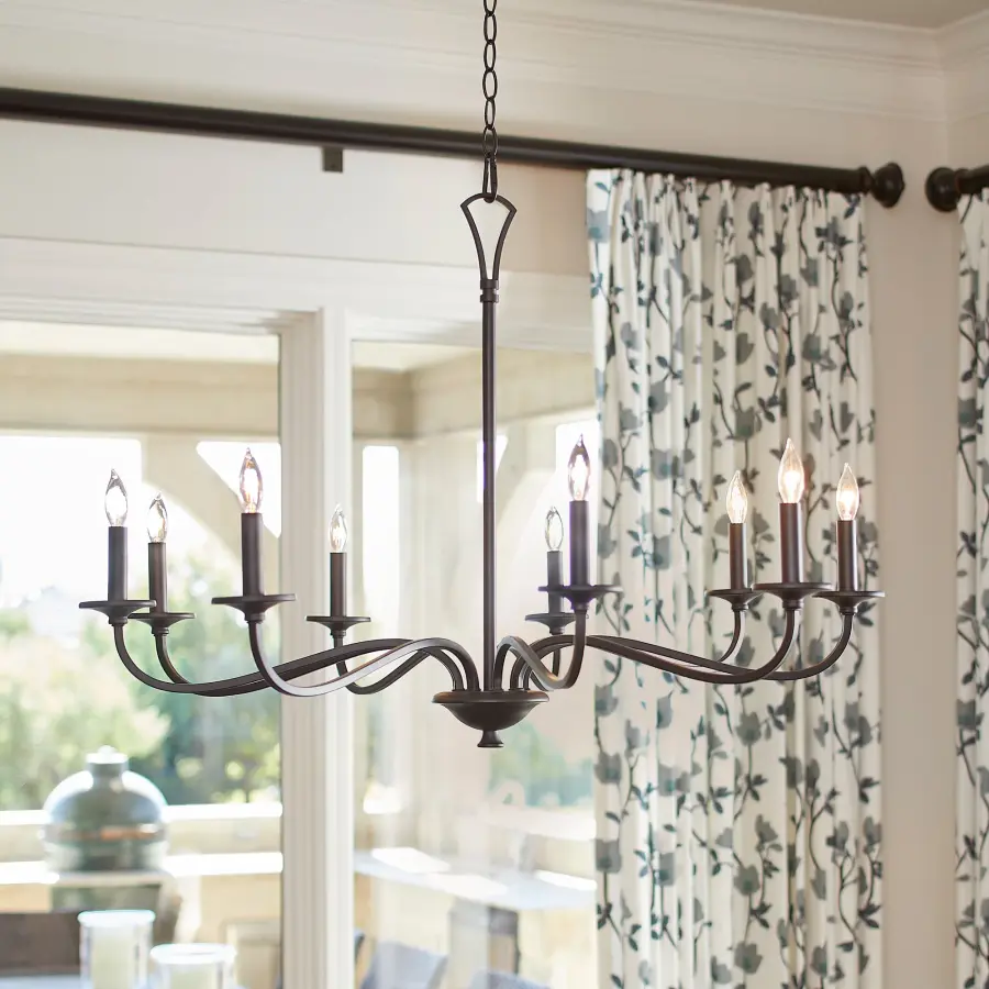 Maryse 9-Light Chandelier in Matte Black - Image 7