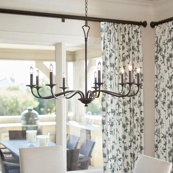 Maryse 9-Light Chandelier in Matte Black - Image 8