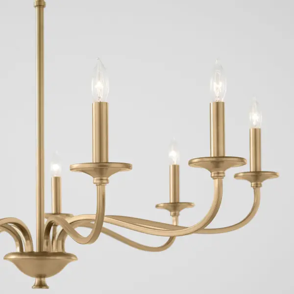 Maryse 9-Light Chandelier in Aged Brass - Image 3