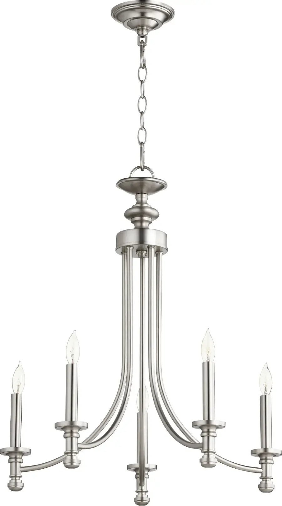 Rossington 5-Light Transitional Chandelier in Satin Nickel