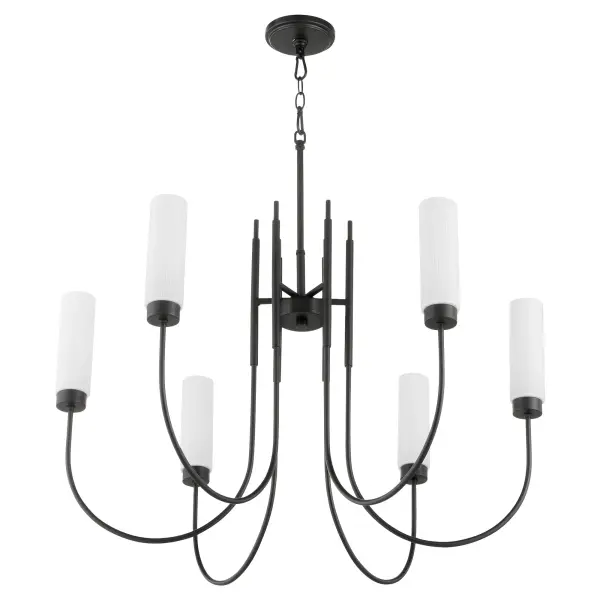 Jerome 6-Light Chandelier in Matte Black - Image 1