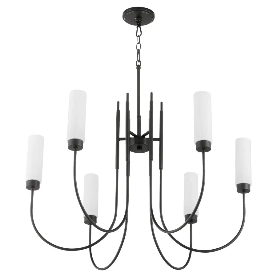 Jerome 6-Light Chandelier in Matte Black - Image 1