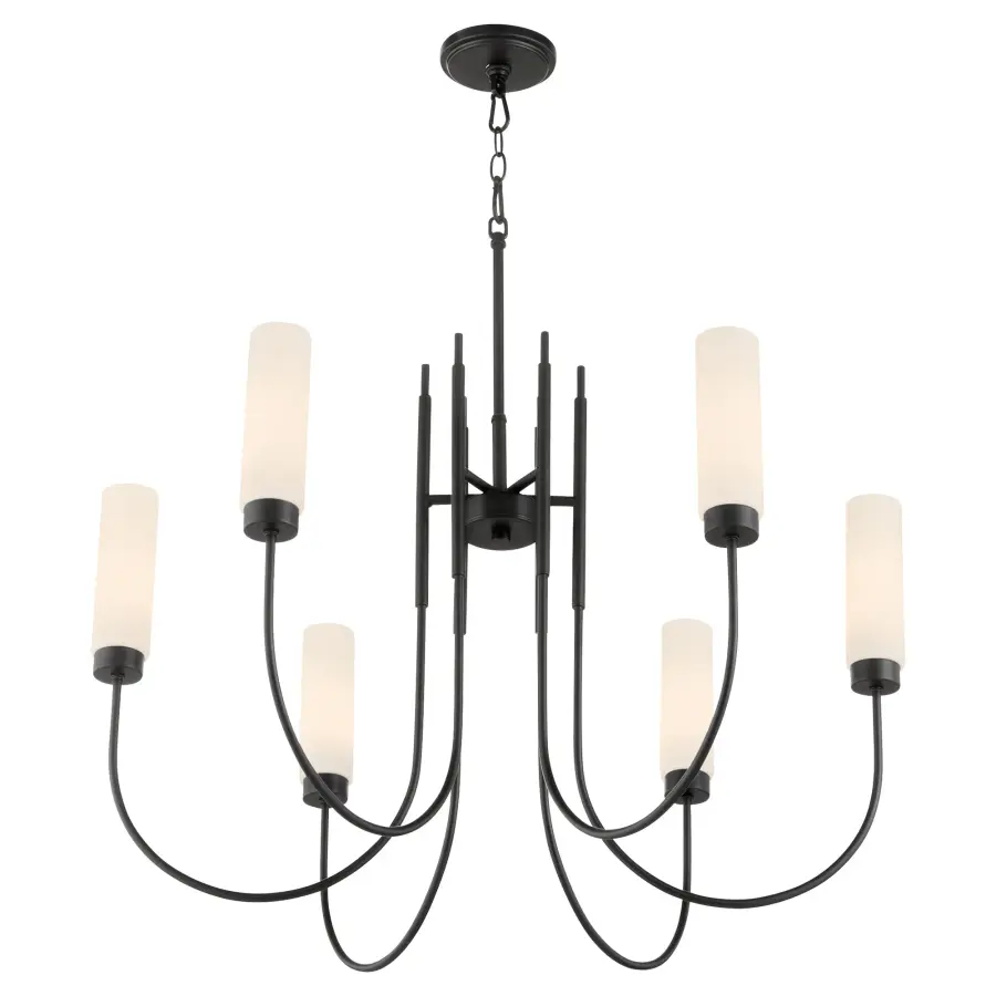Jerome 6-Light Chandelier in Matte Black - Image 2