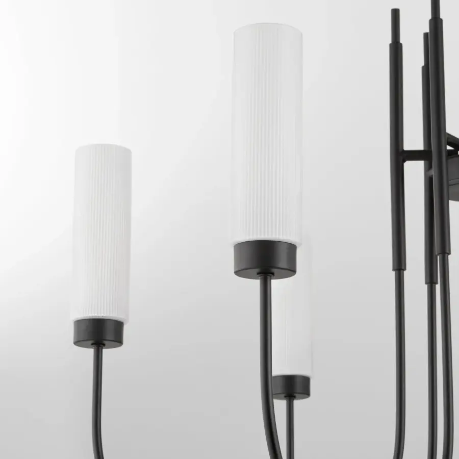 Jerome 6-Light Chandelier in Matte Black - Image 3
