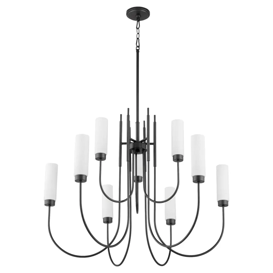 Jerome 9-Light Chandelier in Matte Black - Image 1