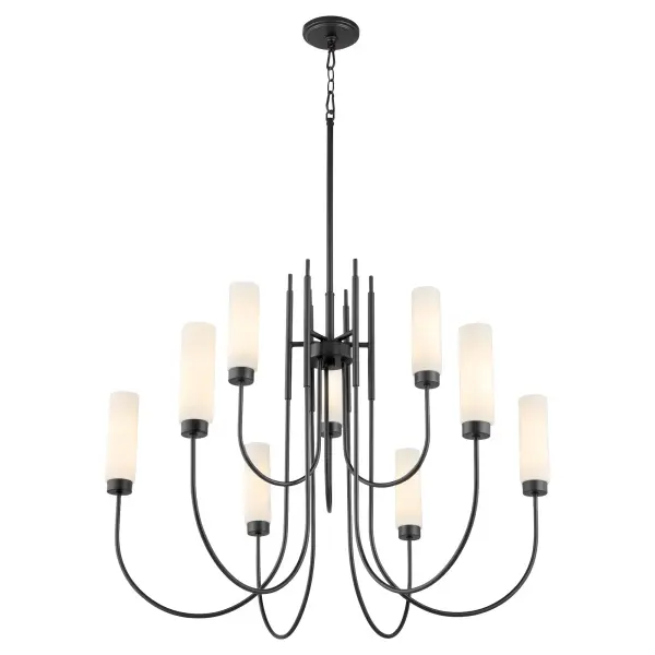 Jerome 9-Light Chandelier in Matte Black - Image 2