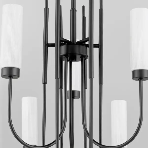 Jerome 9-Light Chandelier in Matte Black - Image 3