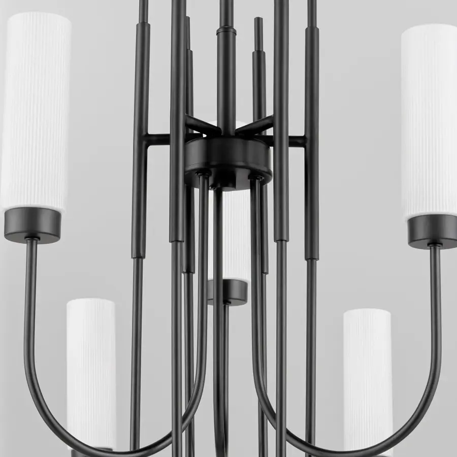 Jerome 9-Light Chandelier in Matte Black - Image 3