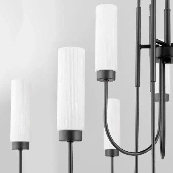 Jerome 9-Light Chandelier in Matte Black - Image 4
