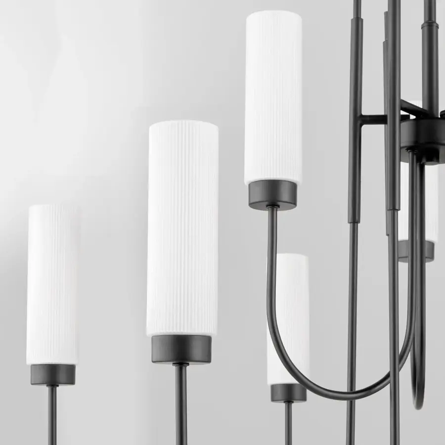 Jerome 9-Light Chandelier in Matte Black - Image 4
