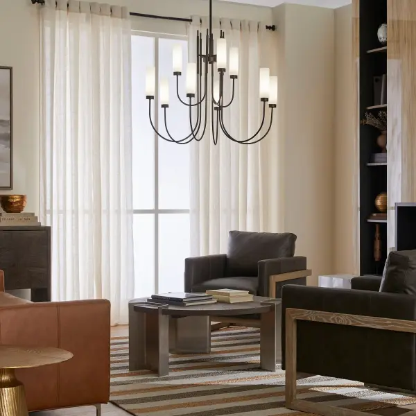 Jerome 9-Light Chandelier in Matte Black - Image 5