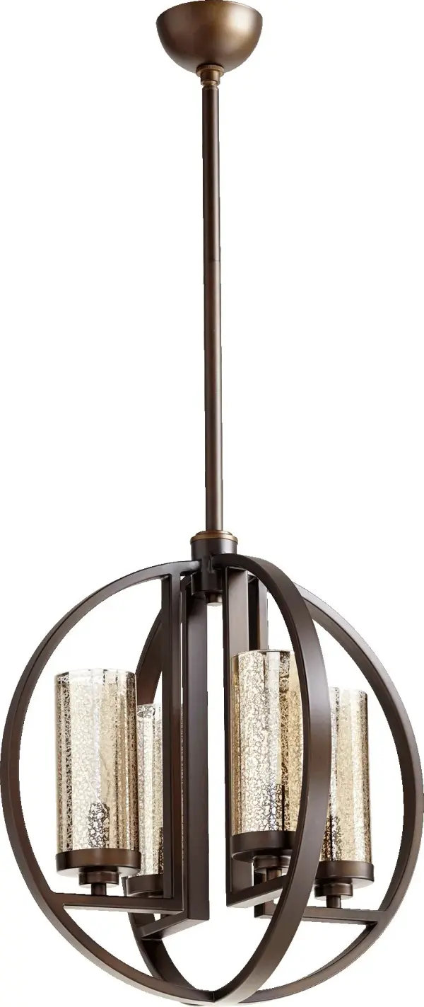 Julian 4-Light Chandelier in Oiled Bronze - Image 1