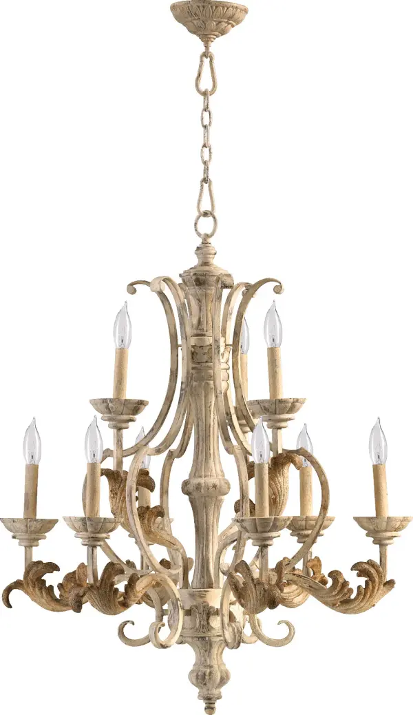 Elegant 9-Light Chandelier with Antique-Luxury Traditional Styling - Image 1