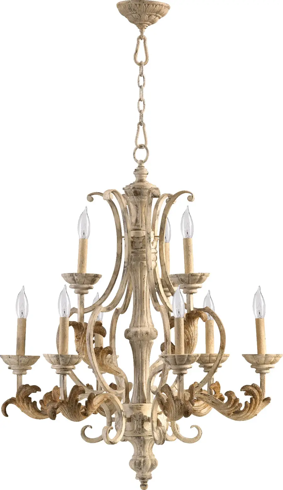 Elegant 9-Light Chandelier with Antique-Luxury Traditional Styling - Image 1