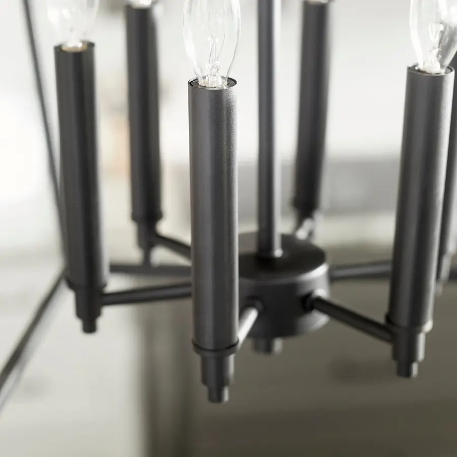 Gabriel 6-Light Pendant in Noir - Image 3