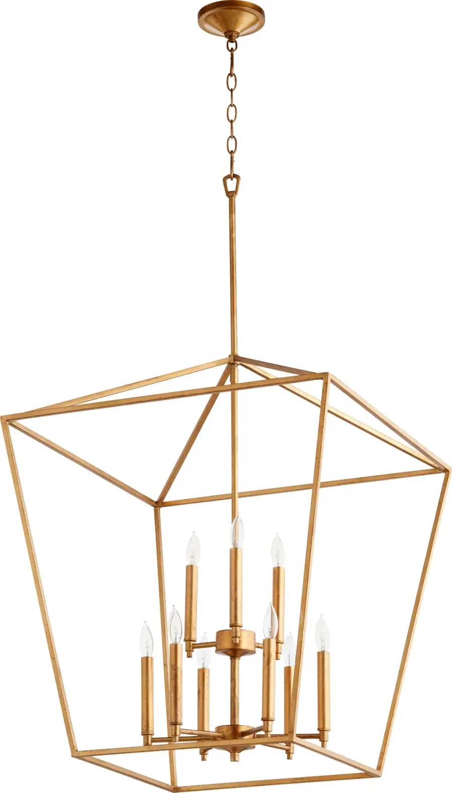 Gabriel 9-Light Gold Leaf Pendant