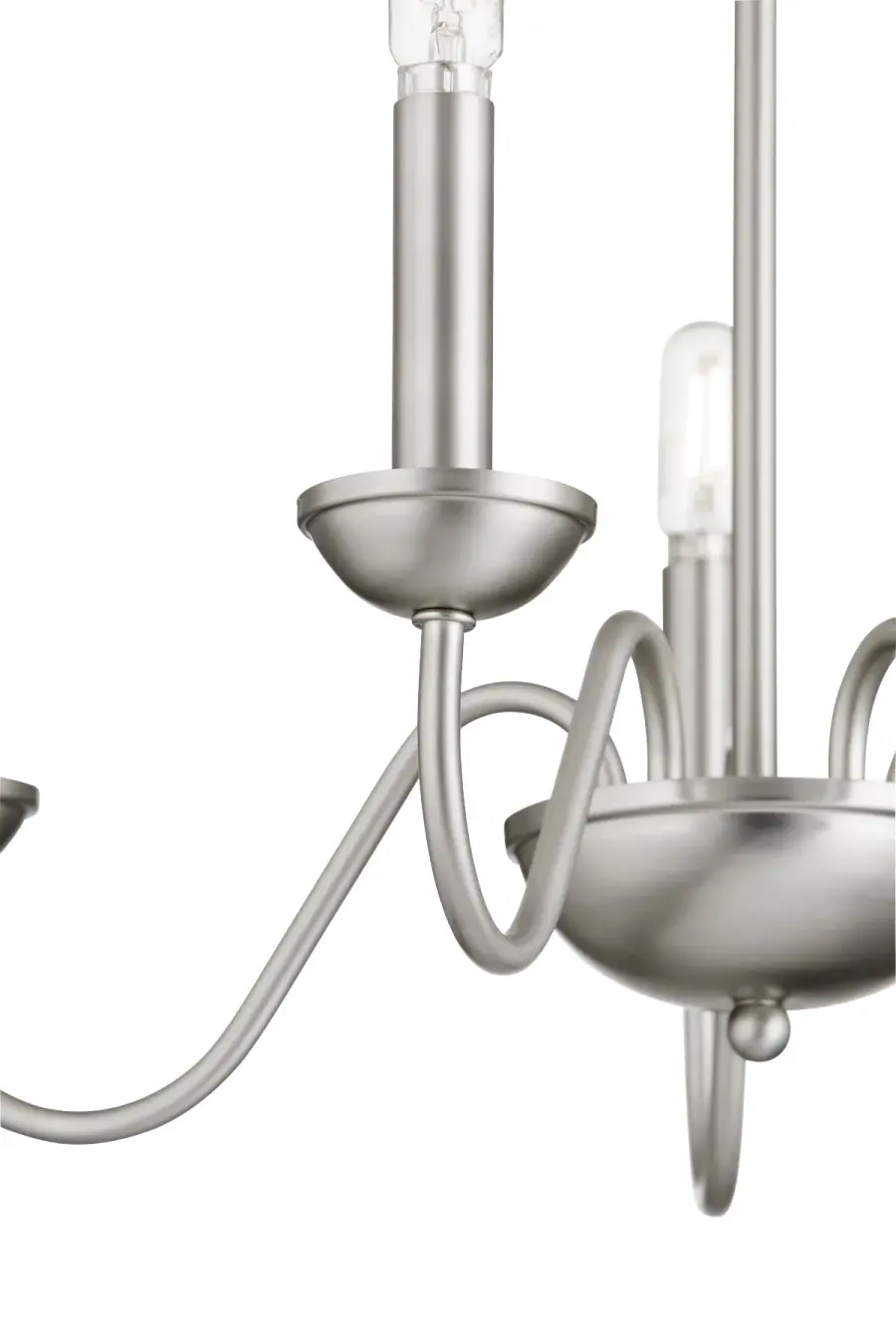 5-Light Satin Nickel Traditional Chandelier - Image 3