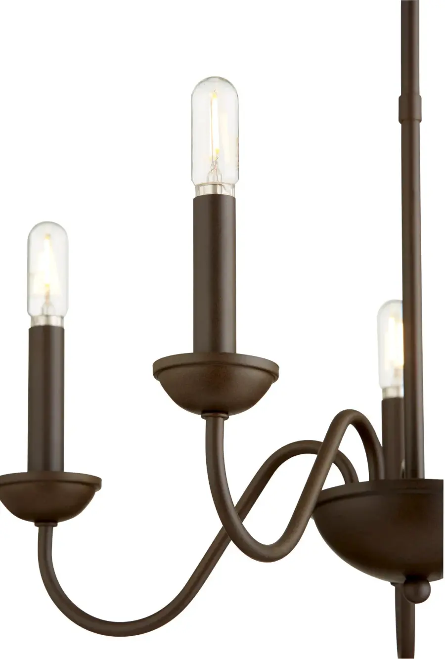 5-Light Traditional Chandelier in Oiled Bronze - Image 3