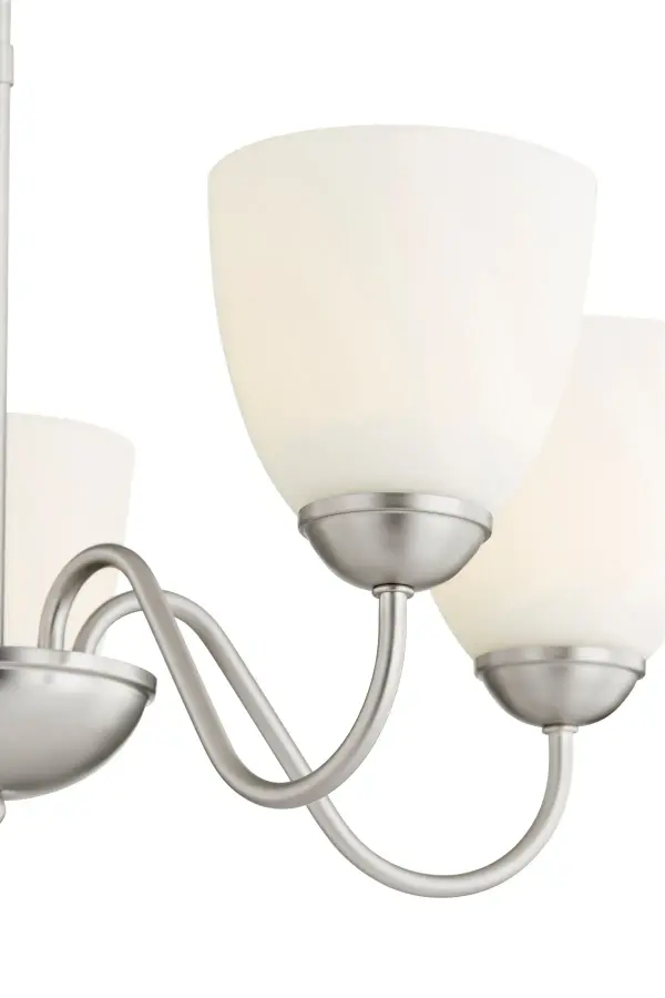 5-Light Satin Nickel Traditional Chandelier - Image 3
