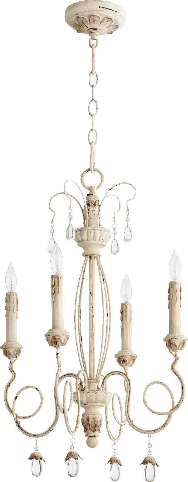 Venice 4-Light Chandelier in Persian White