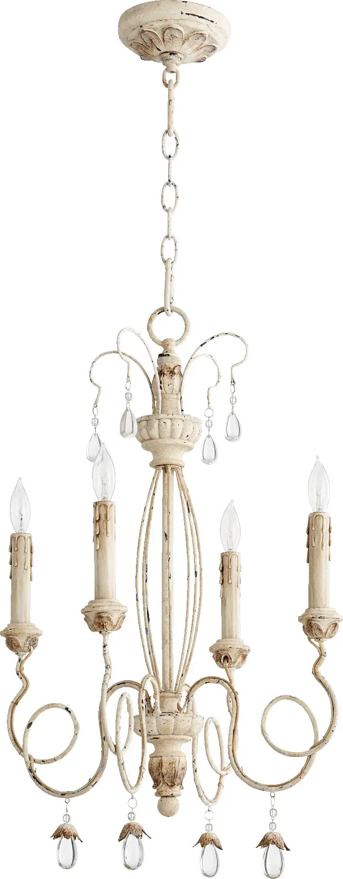 Venice 4-Light Chandelier in Persian White