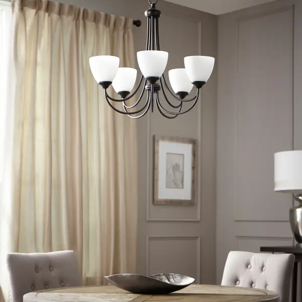 Elegant Transitional Chandelier with Timeless Bronze Finish - Image 2