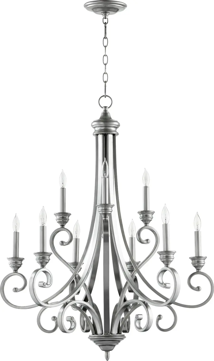 Bryant 9-Light Classic Nickel Traditional Chandelier