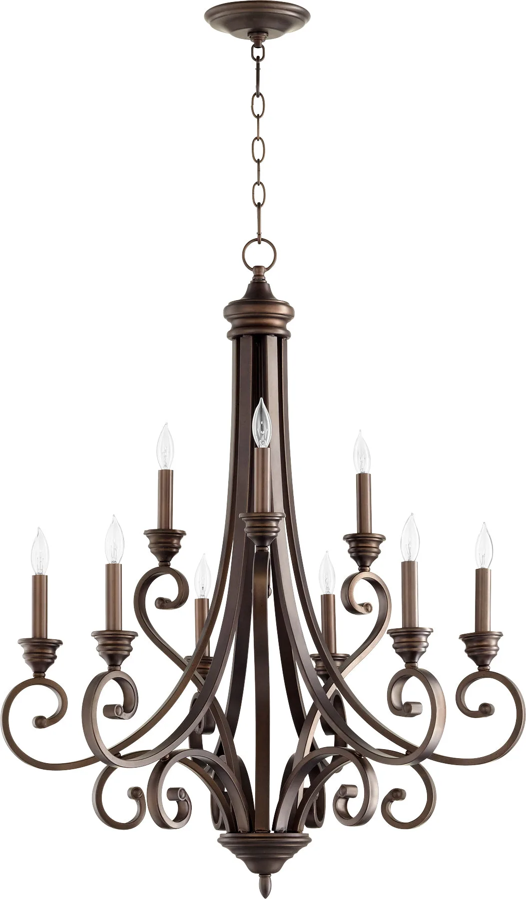 Bryant 9-Light Chandelier in Oiled Bronze