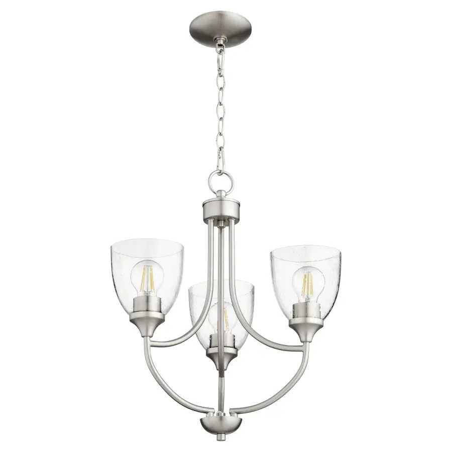 Enclave 3-Light Transitional Chandelier in Satin Nickel