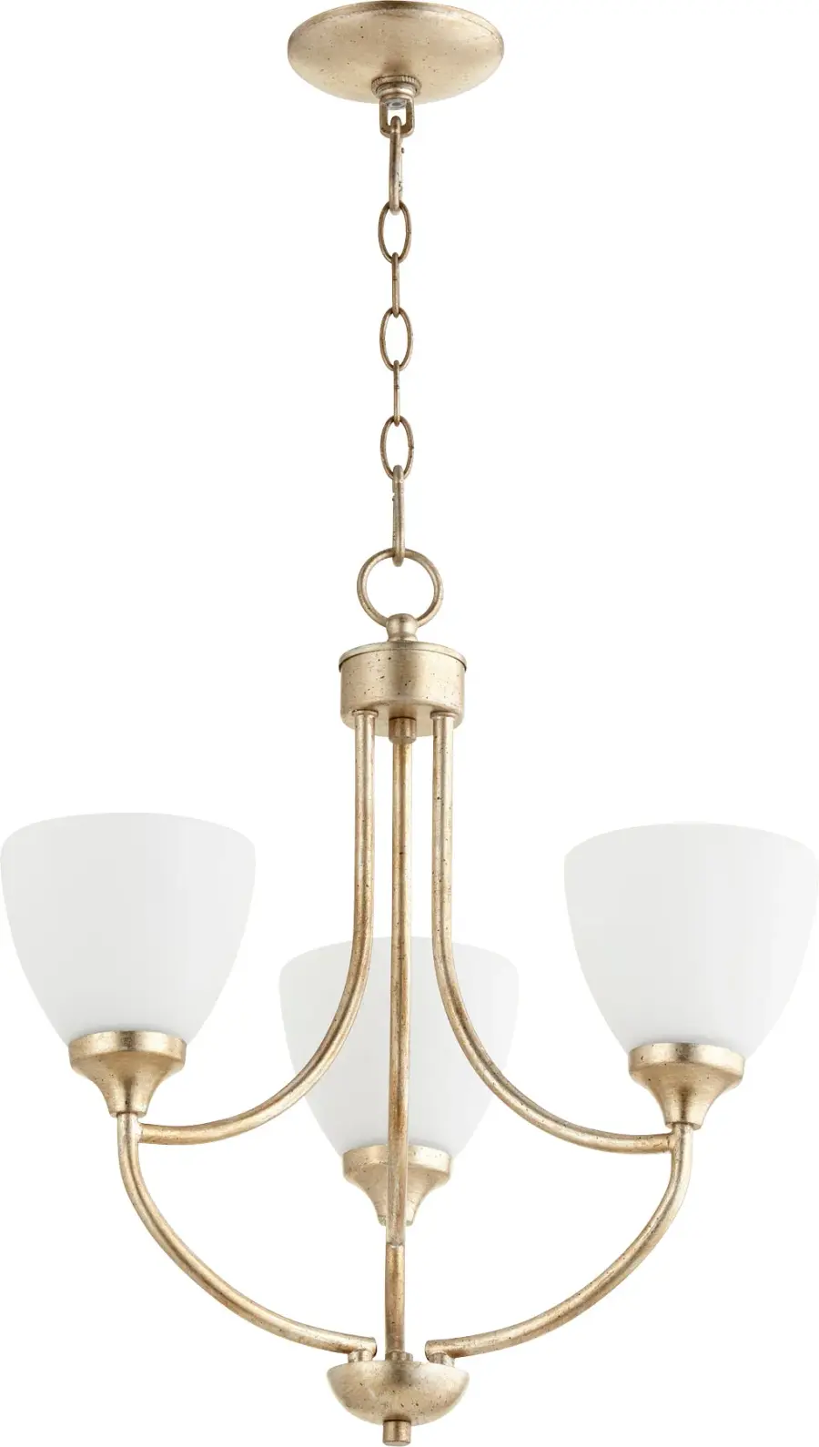 Enclave 3-Light Chandelier in Aged Silver Leaf - Image 1