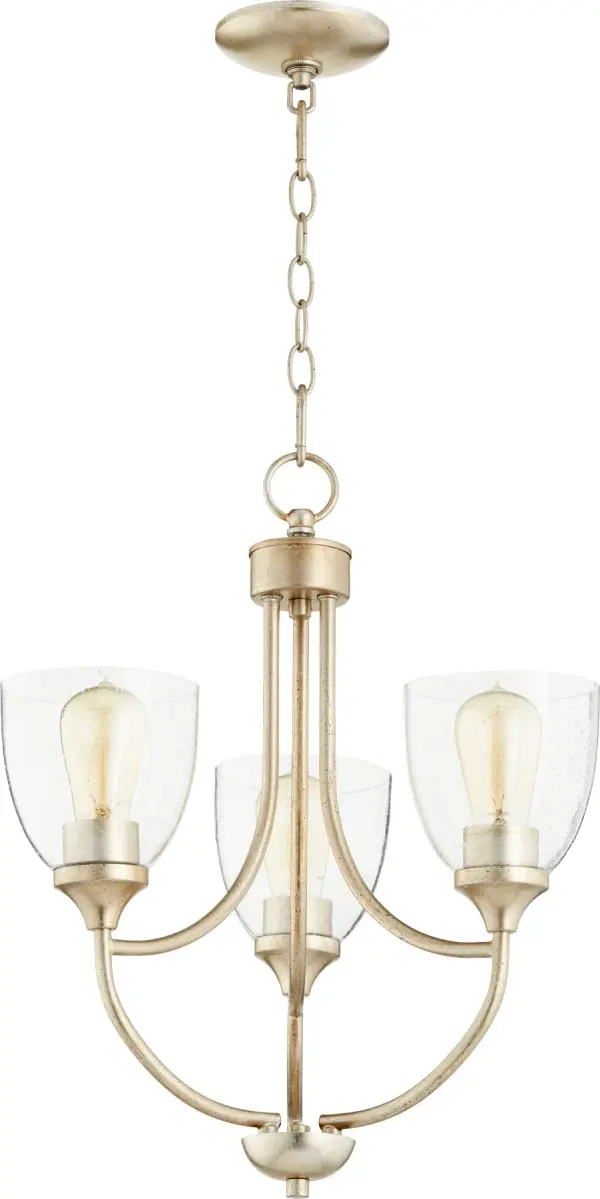 Enclave 3-Light Chandelier in Aged Silver Leaf - Image 4