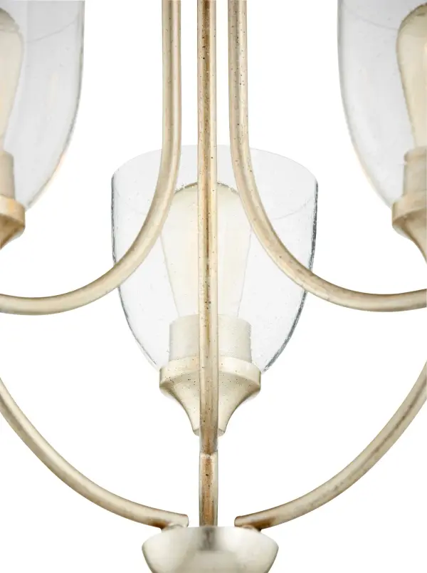 Enclave 3-Light Chandelier in Aged Silver Leaf - Image 5