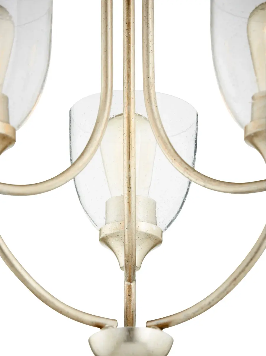 Enclave 3-Light Chandelier in Aged Silver Leaf - Image 5
