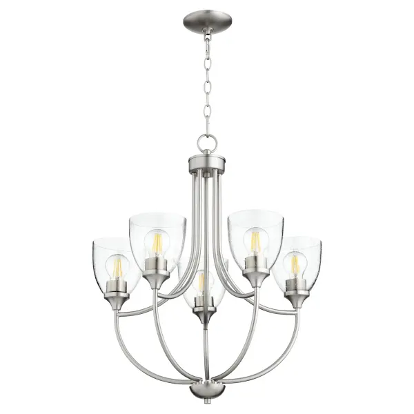 Enclave 5-Light Traditional Chandelier in Satin Nickel