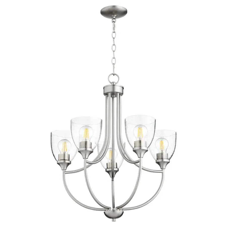 Enclave 5-Light Traditional Chandelier in Satin Nickel