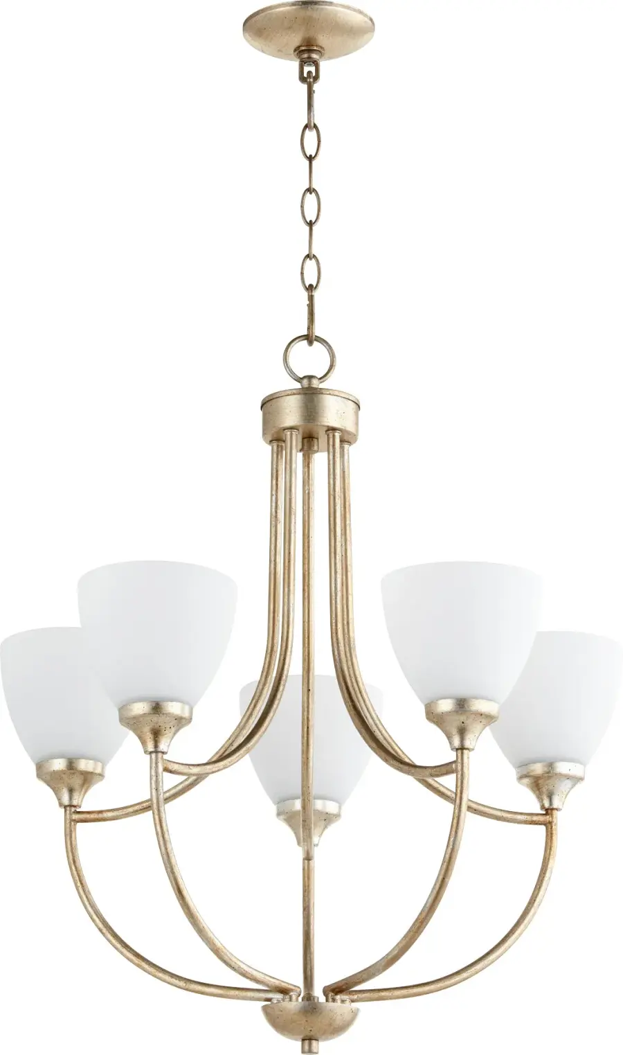 Enclave 5-Light Chandelier in Aged Silver Leaf