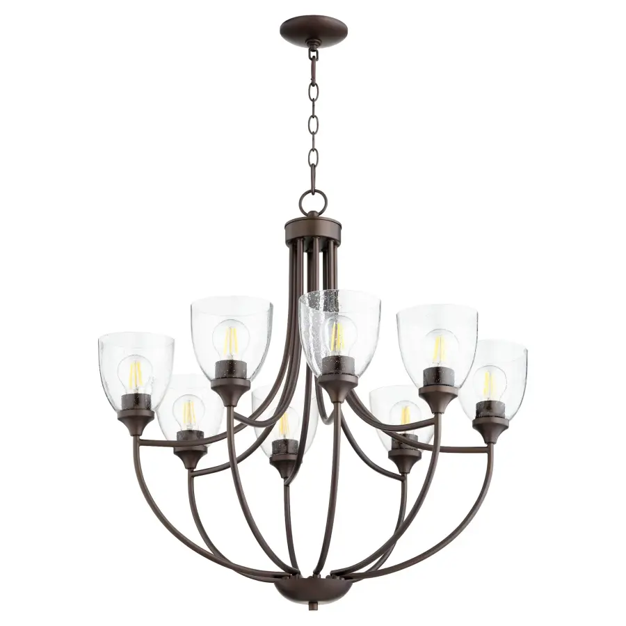 Enclave 8-Light Chandelier in Oiled Bronze