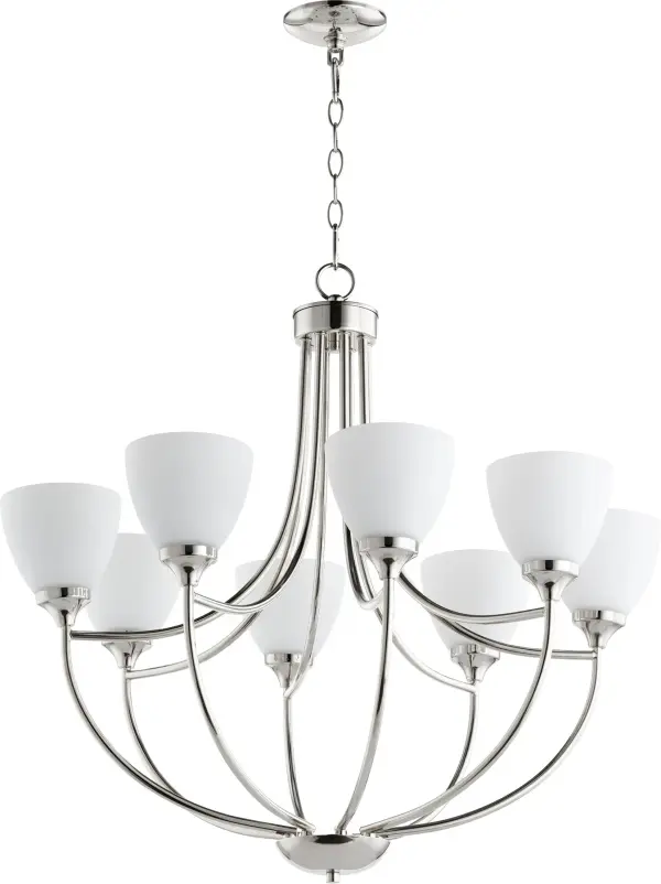 Enclave 8-Light Chandelier in Polished Nickel