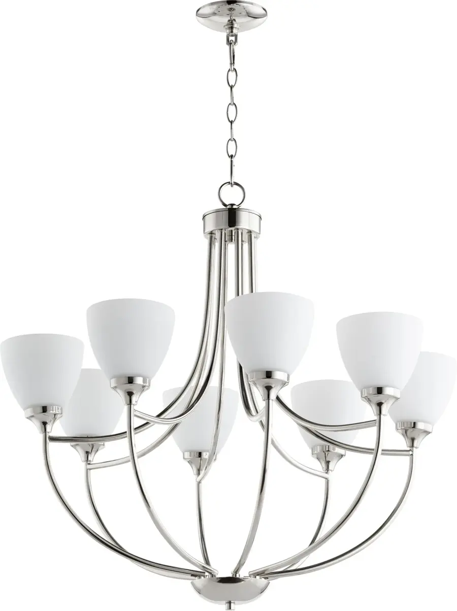 Enclave 8-Light Chandelier in Polished Nickel