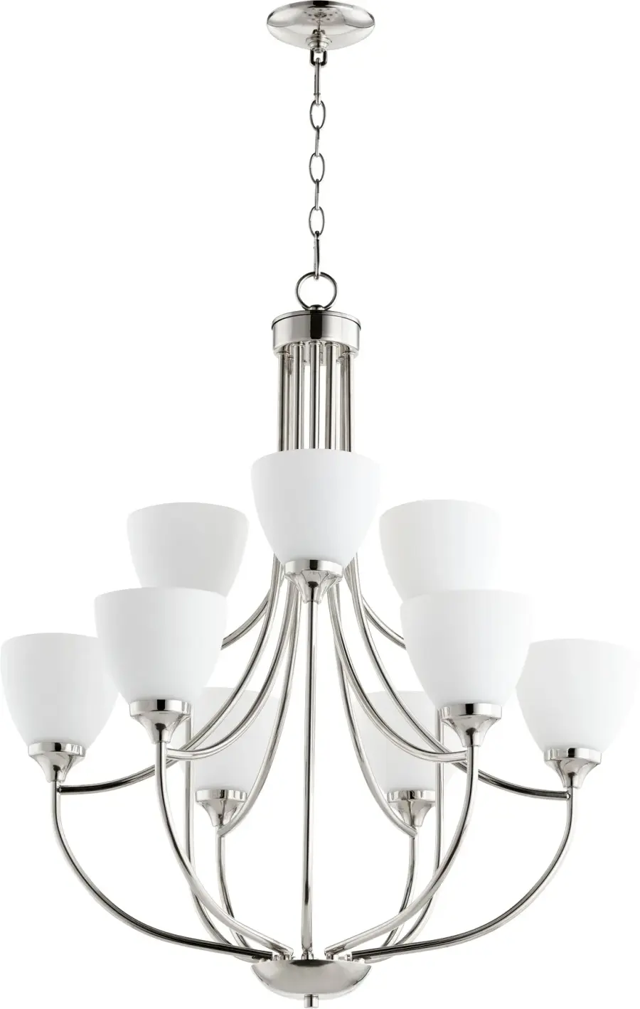Enclave 9-Light Chandelier in Polished Nickel