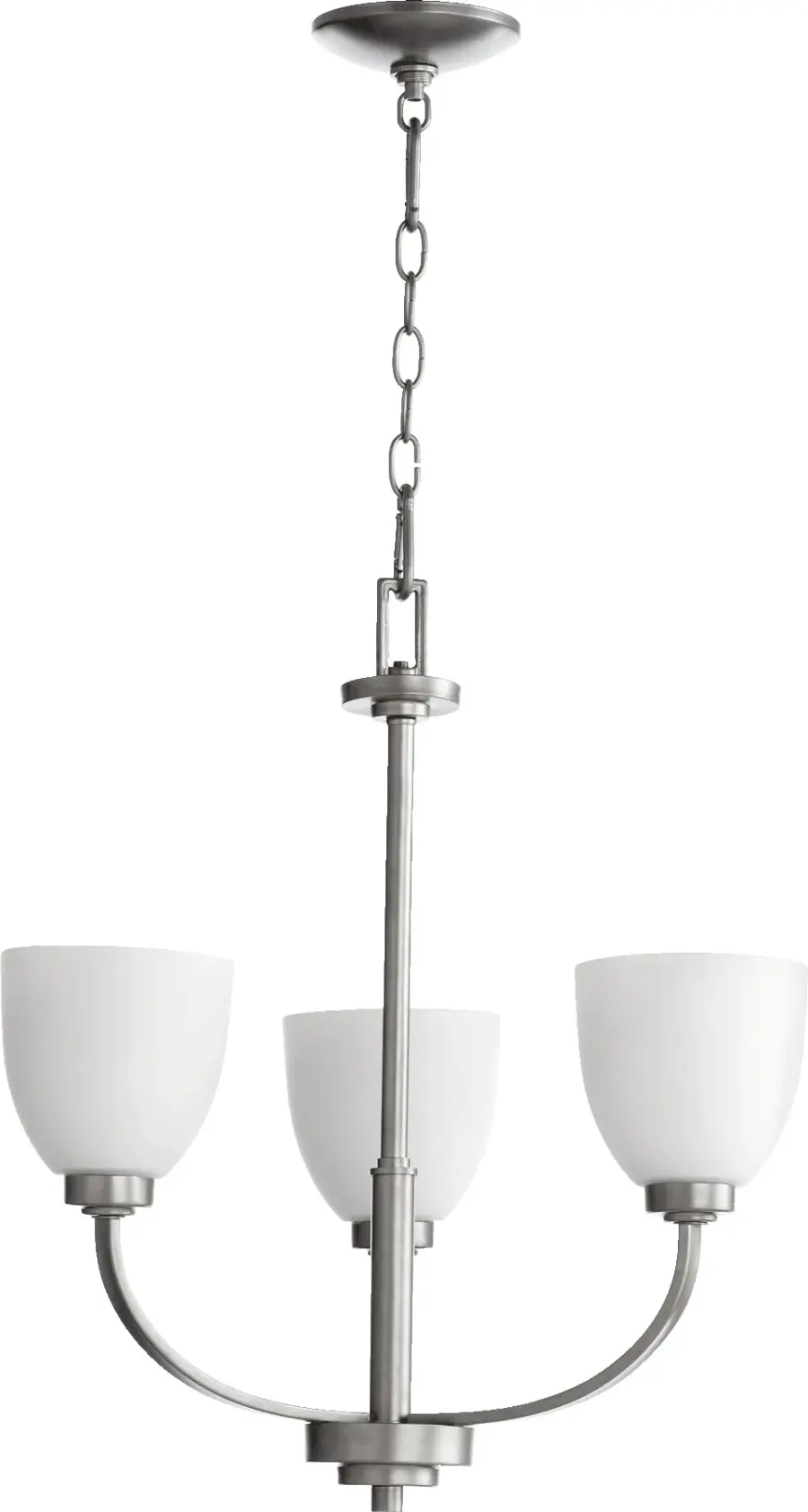 Reyes 3-Light Transitional Chandelier in Classic Nickel