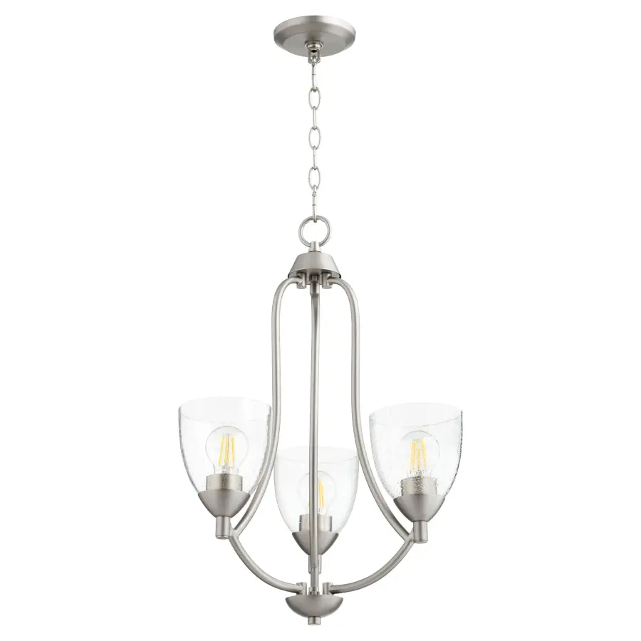 Barkley 3-Light Transitional Chandelier in Satin Nickel