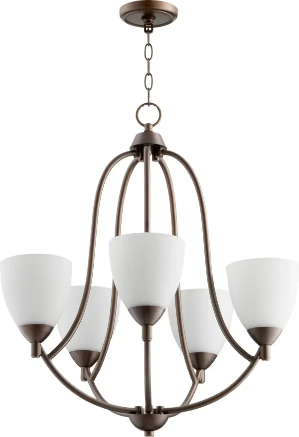 Barkley 5-Light Transitional Chandelier in Oiled Bronze
